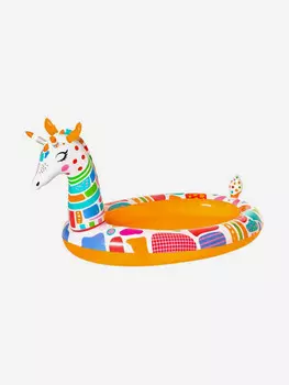Бассейн детский BestWay 53089 Жираф с фонтаном (266х157х127см) 2+, Оранжевый