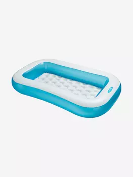 Бассейн Intex 57403NP детский с надувным дном 166х100х25см 90л, Голубой