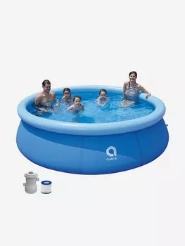 Бассейн надувной Avenli 17793EU, 3.0м*76cм, 3618 л, фильтр-насос 300 галлонов, Синий