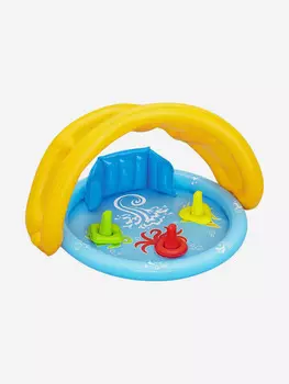Бассейн надувной Bestway 52568 "Ракушка" (115х89х76см), от 6 мес, Голубой