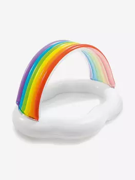 Бассейн надувной детский с навесом Intex 57141 Облако (142х119х84см) 1-3 года, Белый