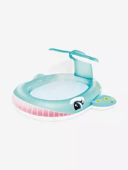 Бассейн надувной с распылителем «Кит» 201 х 196 х 91 см. от 2 лет INTEX, Голубой