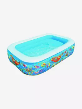 Бассейн семейный прямоугольный Bestway 54120 "Подводный мир" 229х152х56 см, Голубой