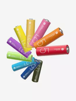 Батарейки щелочные Xiaomi AA Rainbow Batteries LR6 (BHR5393GL), 10 шт., Оранжевый