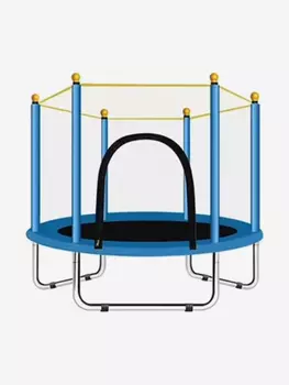 Батут детский каркасный Batutoff с защитной сеткой с усиленными ножками голубой, Зеленый