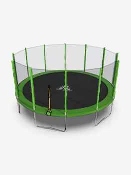 Батут DFC Trampoline Fitness с сеткой 16ft, Зеленый