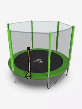 Батут DFC Trampoline Fitness с сеткой 8ft, Зеленый