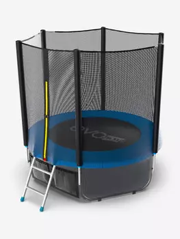 Батут каркасный EVO JUMP External 6ft + нижняя защитная сеть, диаметр 183 см, Синий