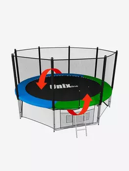 Батут каркасный UNIX Line Classic 14 ft, общий диаметр 427 см, до 170 кг, Черный