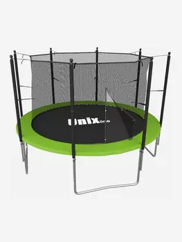 Батут каркасный UNIX Line Simple 8 ft Green с внутренней защитной сеткой, общий диаметр 244 см, до 140 кг, Зеленый