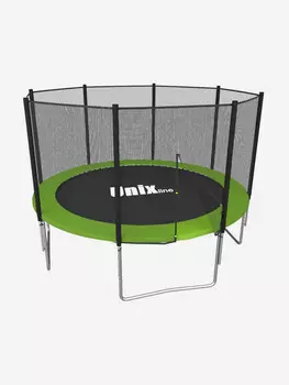 Батут каркасный UNIX Line Simple 8 ft Green с внешней защитной сеткой, общий диаметр 244 см, до 140 кг, Зеленый