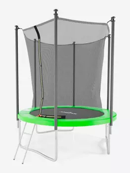 Батут с защитной сеткой DFC JUMP4FUN 6 ft зеленый с лестницей, Зеленый