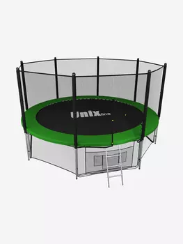 Батут UNIX Line Classic 14 ft (outside) Green, Зеленый