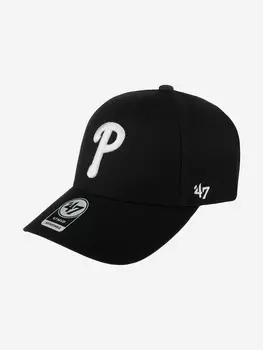 Бейсболка 47 BRAND B-MVP19WBV-BKA Philadelphia Phillies MLB (черный), Черный