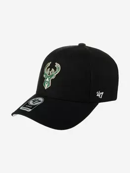 Бейсболка 47 BRAND K-MVP13WBV-BKB Milwaukee Bucks NBA (черный), Черный