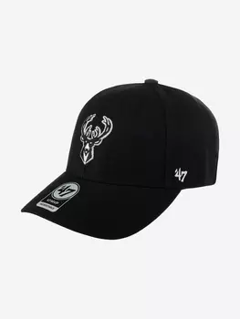Бейсболка 47 BRAND K-MVP13WBV-BKD Milwaukee Bucks NBA (черный), Черный
