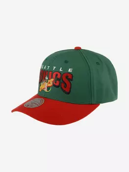 Бейсболка MITCHELL NESS HHSS6279-SSUYYPPPGREN Seattle Supersonics NBA (оливковый), Мультицвет