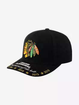 Бейсболка MITCHELL NESS HHSS6564-CBHYYPPPBLCK Chicago Blackhawks NHL (черный), Черный