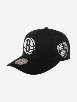 Бейсболка MITCHELL NESS HHSS6580-BNEYYPPPBLCK Brooklyn Nets NBA (черный), Черный
