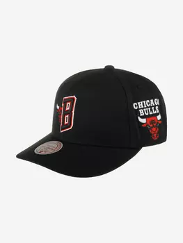 Бейсболка MITCHELL NESS HHSS6580-CBUYYPPPBLCK Chicago Bulls NBA (черный), Черный