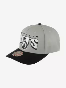 Бейсболка MITCHELL NESS HHSS6638-BNEYYPPPGREY Brooklyn Nets NBA (серый), Серый