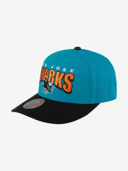 Бейсболка MITCHELL NESS HHSS6642-SJSYYPPPTEAL San Jose Sharks NHL (голубой), Голубой