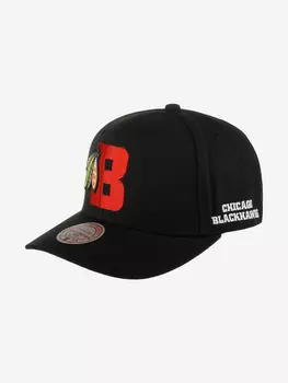 Бейсболка MITCHELL NESS HHSS6644-CBHYYPPPBLCK Chicago Blackhawks NHL (черный), Черный