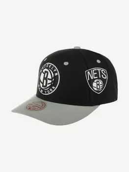 Бейсболка MITCHELL NESS HHSS7310-BNEYYPPPBLCK Brooklyn Nets NBA (черный), Черный