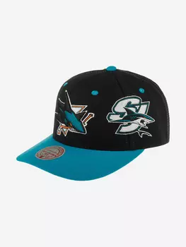 Бейсболка MITCHELL NESS HHSS7311-SJSYYPPPBLCK San Jose Sharks NHL (черный), Черный