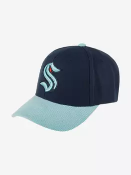 Бейсболка MITCHELL NESS HP7974-SKRNAVY Seattle Kraken NHL (синий), Синий