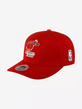 Бейсболка MITCHELL NESS MN-NBA-EU127-MIAHEA-RED Miami Heat NBA (красный), Красный