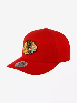 Бейсболка MITCHELL NESS MN-NHL-EU127-CHIBLA-RED Chicago Blackhawks NHL (красный), Красный