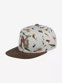 Бейсболка с прямым козырьком AMERICAN NEEDLE 42547A-NBY New York Black Yankees Headwater NL (коричневый), Коричневый