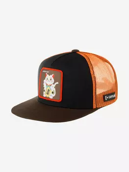 Бейсболка с прямым козырьком CAPSLAB CL4/1/CF/LUC Premium Lucky cat (коричневый), Коричневый
