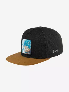 Бейсболка с прямым козырьком CAPSLAB CL/DBS5/1/CF/FUS Dragon Ball Vegito (черный), Черный