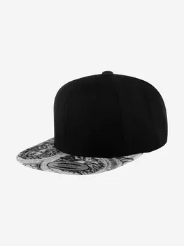 Бейсболка с прямым козырьком FLEXFIT 6089SK (черный), Черный