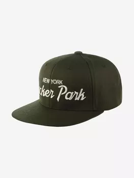 Бейсболка с прямым козырьком HOOD 100-MWL001-NY021-AR Rucker Park, NY (оливковый), Мультицвет