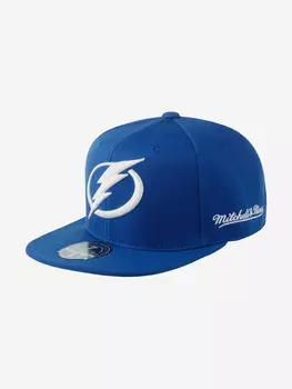 Бейсболка с прямым козырьком MITCHELL NESS 6HSFSH22084-TBLBLUE Tampa Bay Lightning NHL (синий), Синий