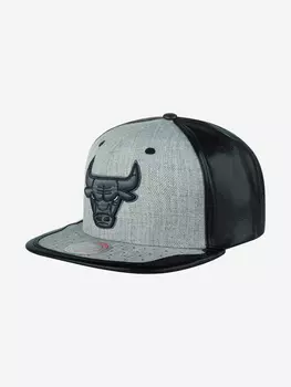 Бейсболка с прямым козырьком MITCHELL NESS 6HSSMM19228-CBUGYHT Chicago Bulls NBA (серый), Серый