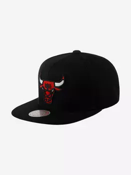 Бейсболка с прямым козырьком MITCHELL NESS 6HSSDX21129-CBUBLCK Chicago Bulls NBA (черный), Черный