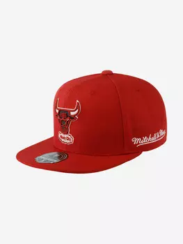 Бейсболка с прямым козырьком MITCHELL NESS HHSF4799-CBUYYPPPRED1 Chicago Bulls NBA (красный), Красный