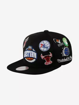 Бейсболка с прямым козырьком MITCHELL NESS HMUS5137-EASYYPPPBLCK NBA (черный), Черный