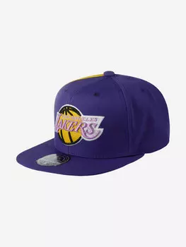 Бейсболка с прямым козырьком MITCHELL NESS HHSF2990-LALYYPPPPURP Los Angeles Lakers NBA (фиолетовый), Фиолетовый