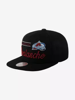 Бейсболка с прямым козырьком MITCHELL NESS 6HSSLD21213-CAVBLCK Colorado Avalanche NHL (черный), Черный