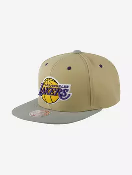 Бейсболка с прямым козырьком MITCHELL NESS 6HSSMM21093-LALTAN1 Los Angeles Lakers NBA (бежевый), Бежевый