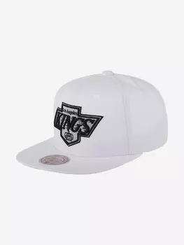 Бейсболка с прямым козырьком MITCHELL NESS HHSS5744-LAKYYPPPWHIT Los Angeles Kings NHL (белый), Белый