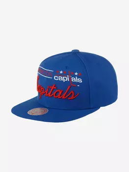 Бейсболка с прямым козырьком MITCHELL NESS 6HSSLD21213-WCABLUE Washington Capitals NHL (синий), Синий