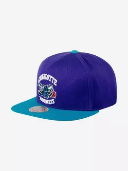 Бейсболка с прямым козырьком MITCHELL NESS 6HSSSH21269-CHOPRTL Charlotte Hornets NBA (фиолетовый), Фиолетовый