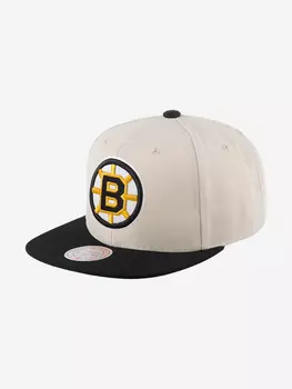Бейсболка с прямым козырьком MITCHELL NESS 6HSSSH22085-BBNOFWH Boston Bruins NHL (бежевый), Бежевый