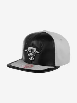 Бейсболка с прямым козырьком MITCHELL NESS 6HSSMM19224-CBUBKGY Chicago Bulls NBA (черный), Черный